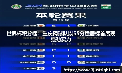 世界杯积分榜：重庆网球队以55分稳居榜首展现强劲实力